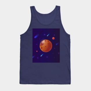 Planet in space Tank Top